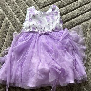 Jona Michelle Purple and White Kids Formal Dress